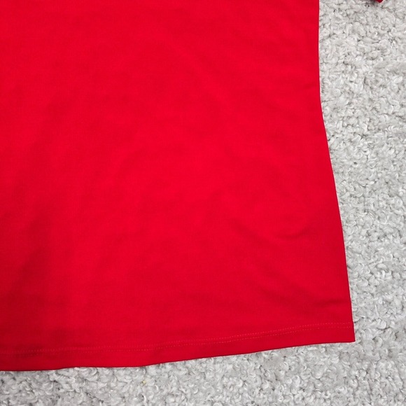 Susan Graver Top Women 1X Red Liquid Knit Short Sleeve Mature Stretch Career - Picture 2 of 9